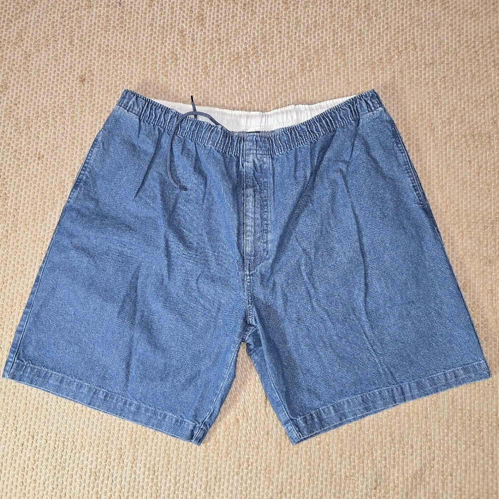 Haband's Casual Joe Jeans Shorts Blue Size Xl  Elastic Waistband